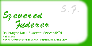 szevered fuderer business card